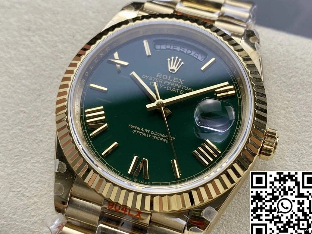 QF Dial Green Rolex Factory M228238-0061 Day Steel Tungsten v5 Date 0405